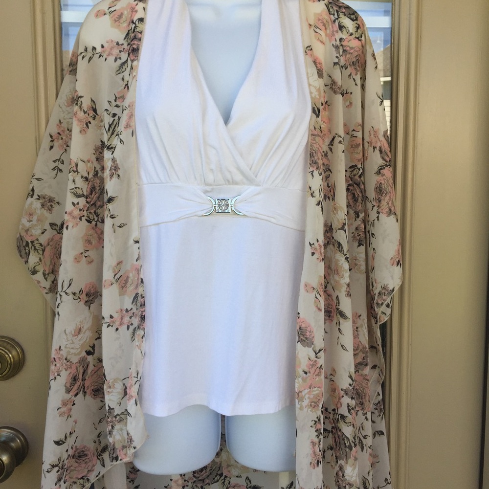 Kimono Style Sheer Top by Wish