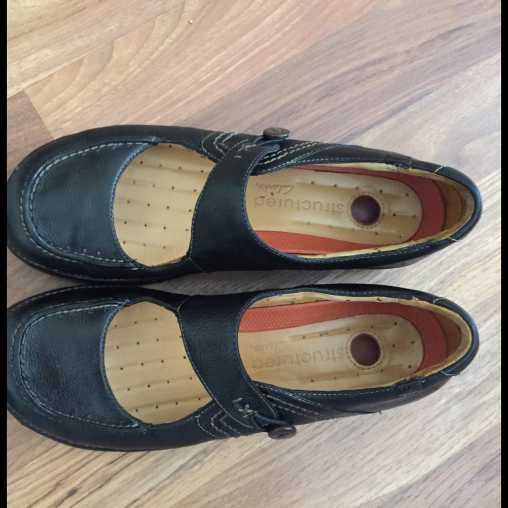 Clarks! Sweet Mary Janes shoes.