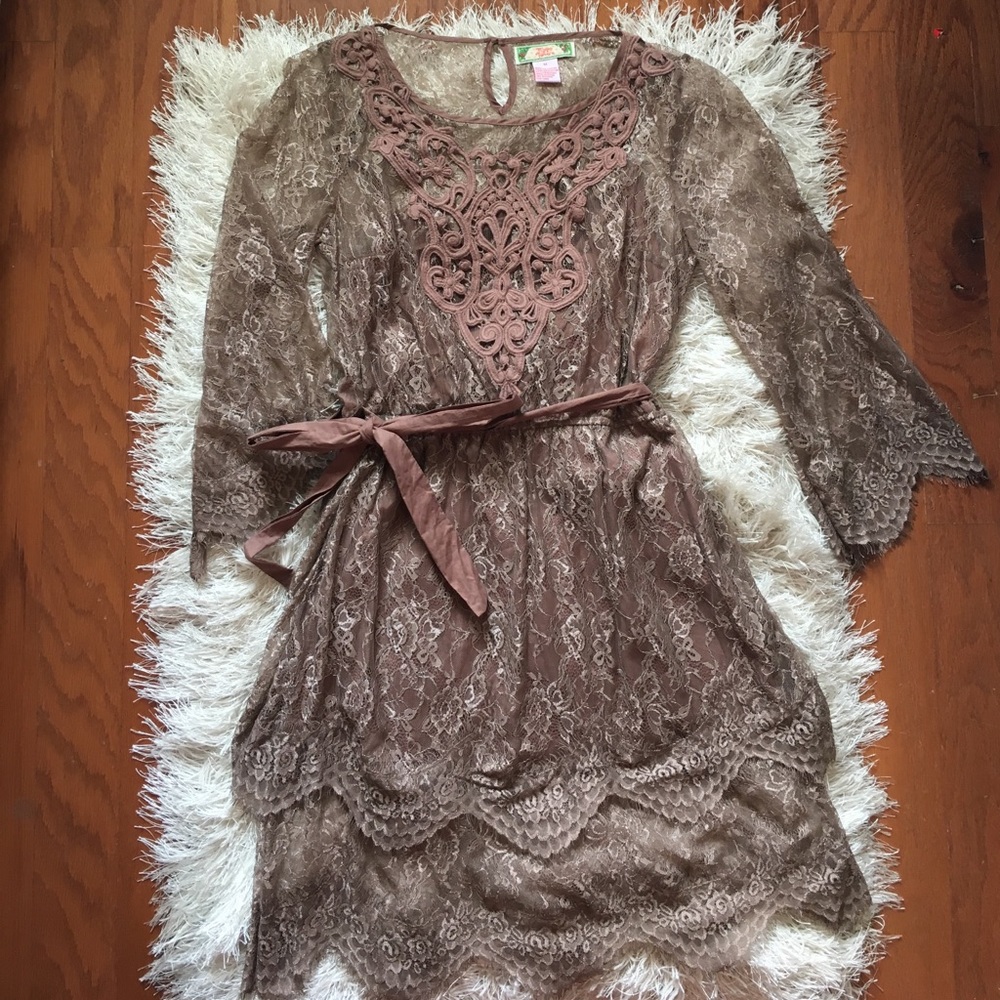 Brown Lace Dress