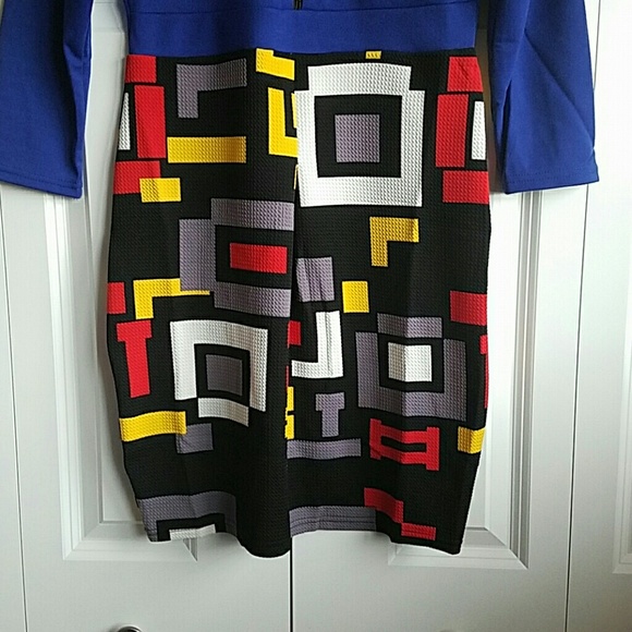 Women’s Blue Zipper Dress NWT - Picture 4 of 4