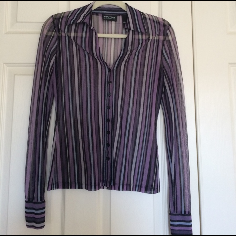 2 for $25 deal NY&C Sheer striped long sleeves