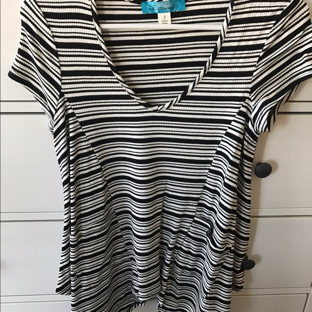 Black and White striped top