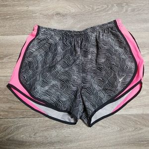Nike dri-fit black and white with pink shorts