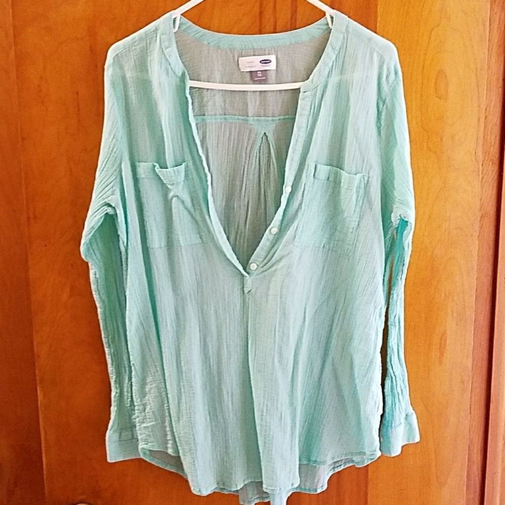 💥Closet CLOSING 💥EUC gauzy pop over tunic