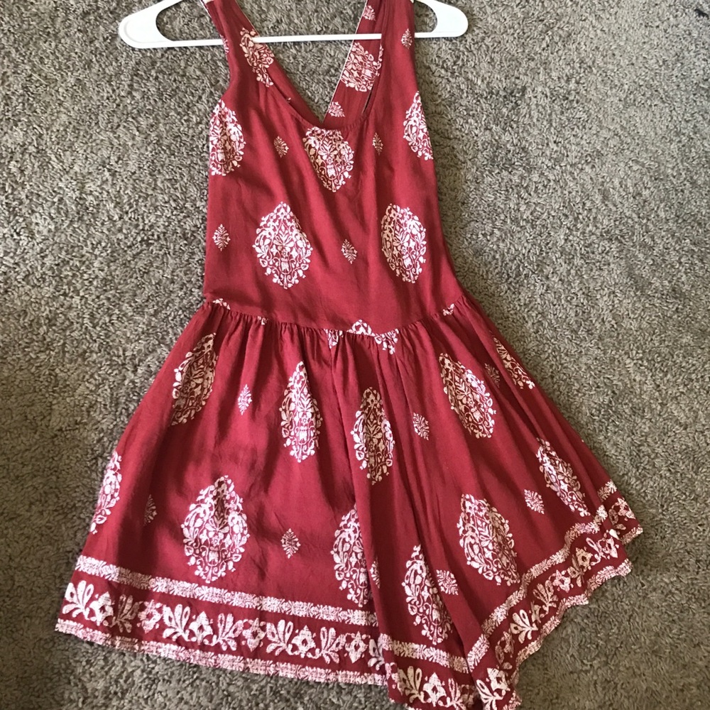 Burnt orange flowy romper