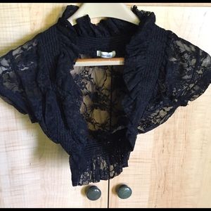 Black lace bolero jacket