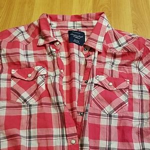 AE western plaid shirt