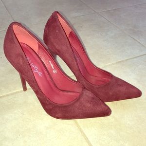 Burgundy/wine color heels