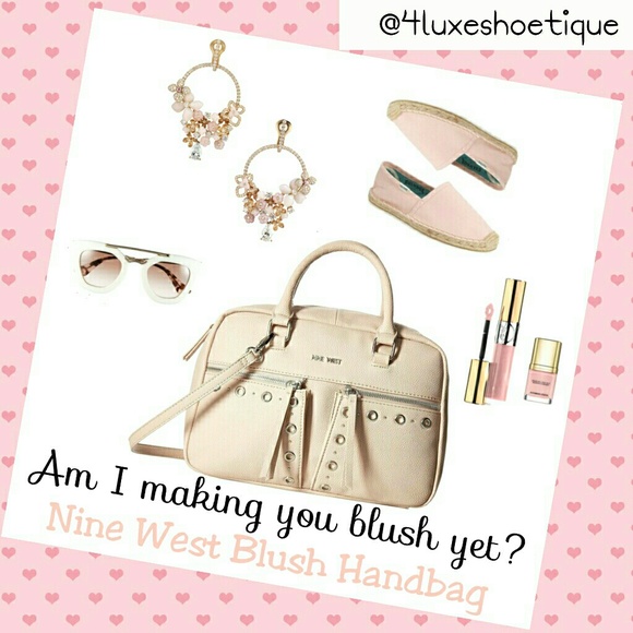 Pink Blush Color Nine West Handbag Purse - Picture 5 of 8