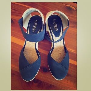 RALPH LAUREN WOMENS ESPADRILLE WEDGES 8.5