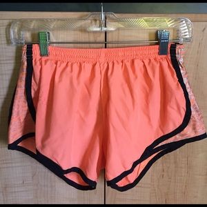 Orange running shorts