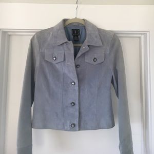 Baby blue suede jacket