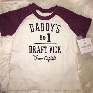 NWT Carters 'Daddy's No.1 Draft Pick' 9M
