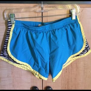 Blue running shorts