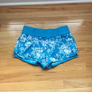 Turquoise Floral Boardshorts