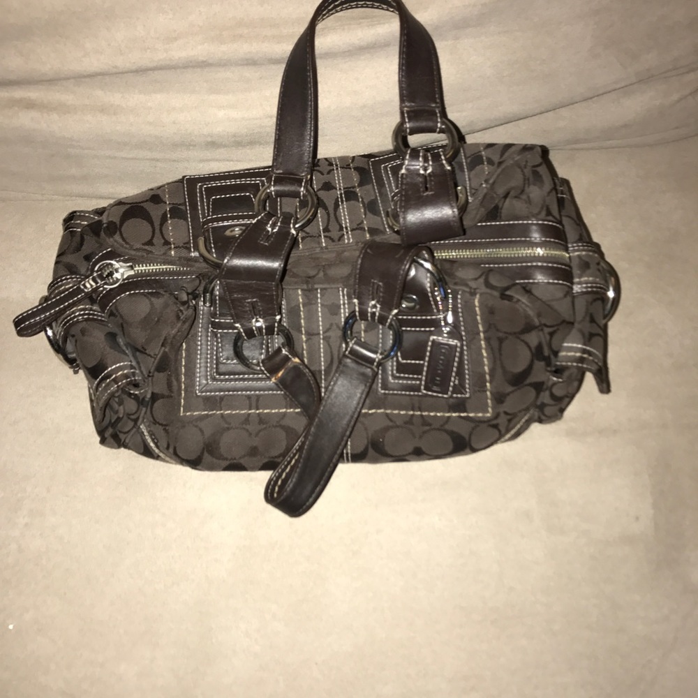 Brown authentic coach bag