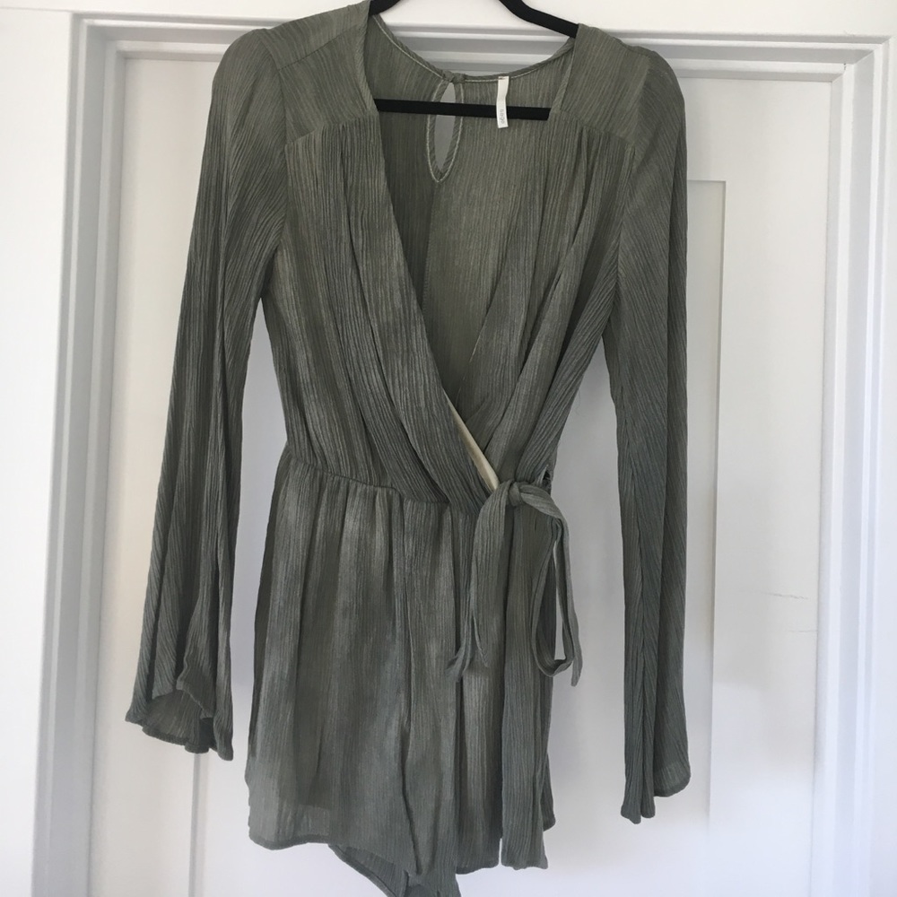 Seafoam green Romper