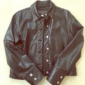 Black leather jacket
