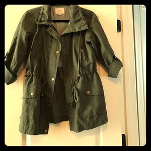 LOFT XS-Petite Green Anorak Jacket! *NWOT*