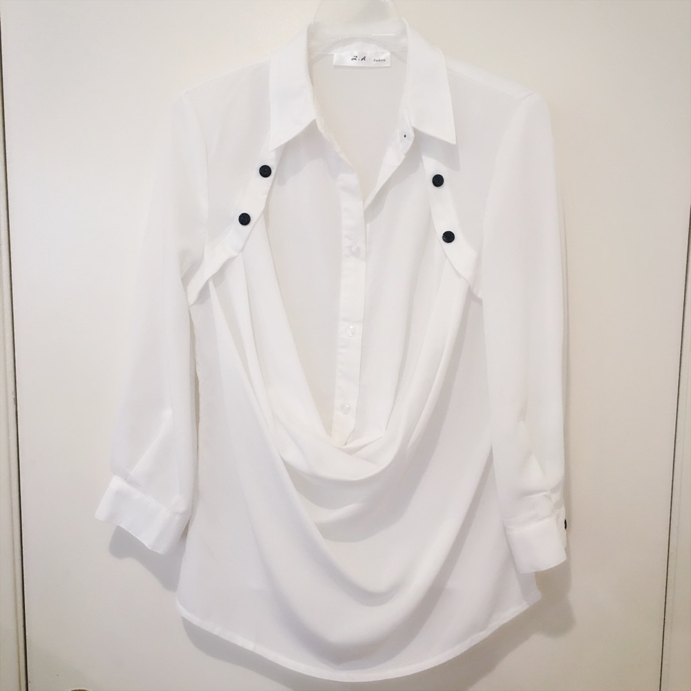 White silk blouse