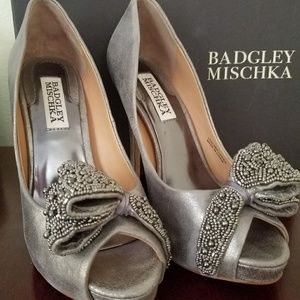 Silver Badgley Mischka Heels