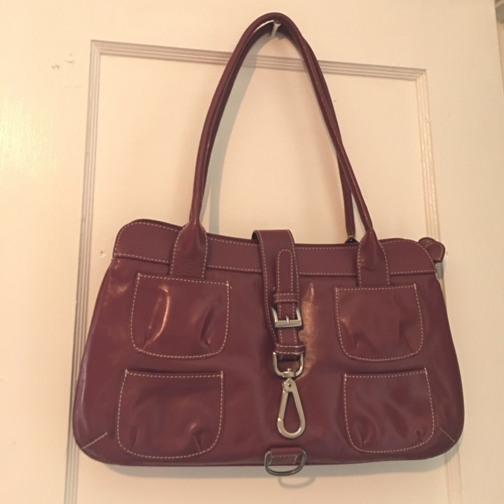 Leather Burgundy Bag.
