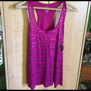 Purple sequence shirt