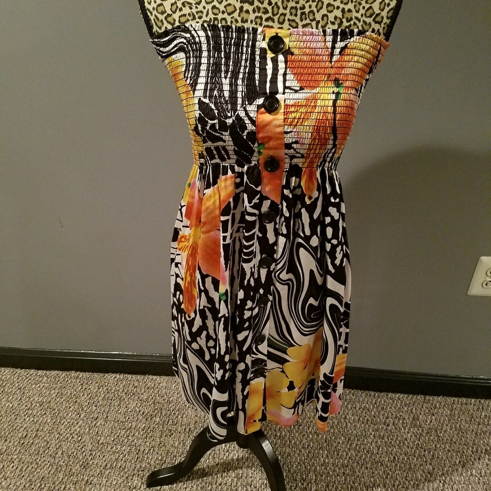 Cache silk floral dress