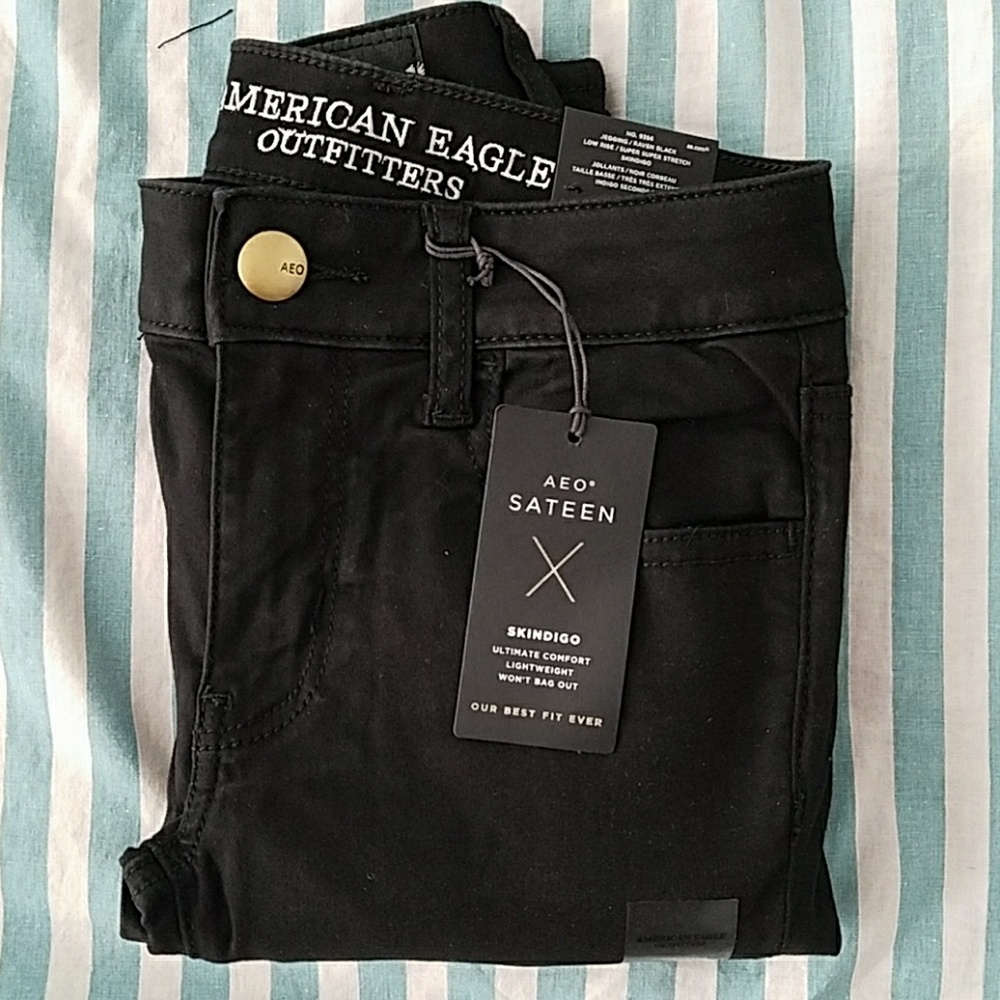 New jegging/raven black, low rise
