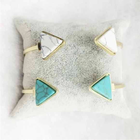 Adjustable White Quartz or Marble Design Bracelets - Picture 5 of 7