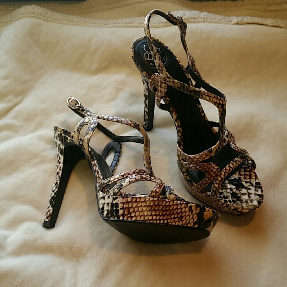 BCBGENERATION snakeskin heels
