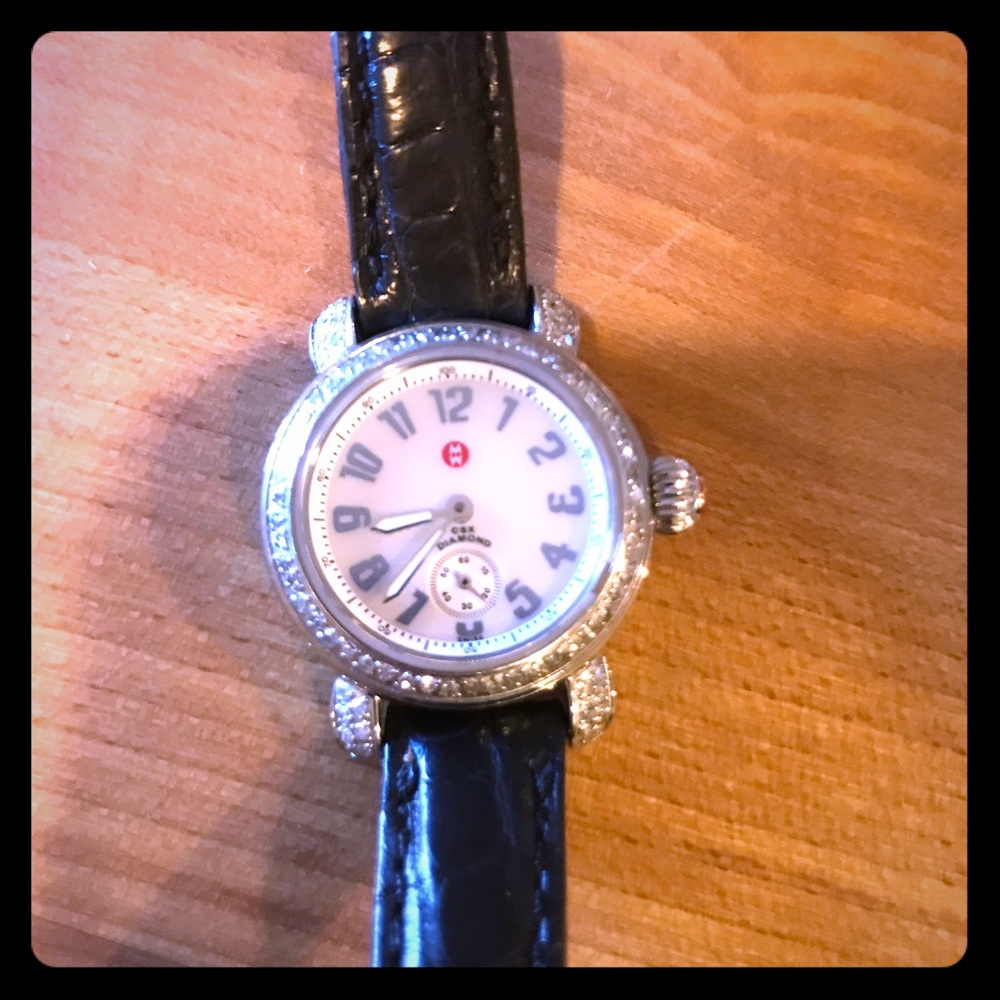 Michele 12mm alligator watch band