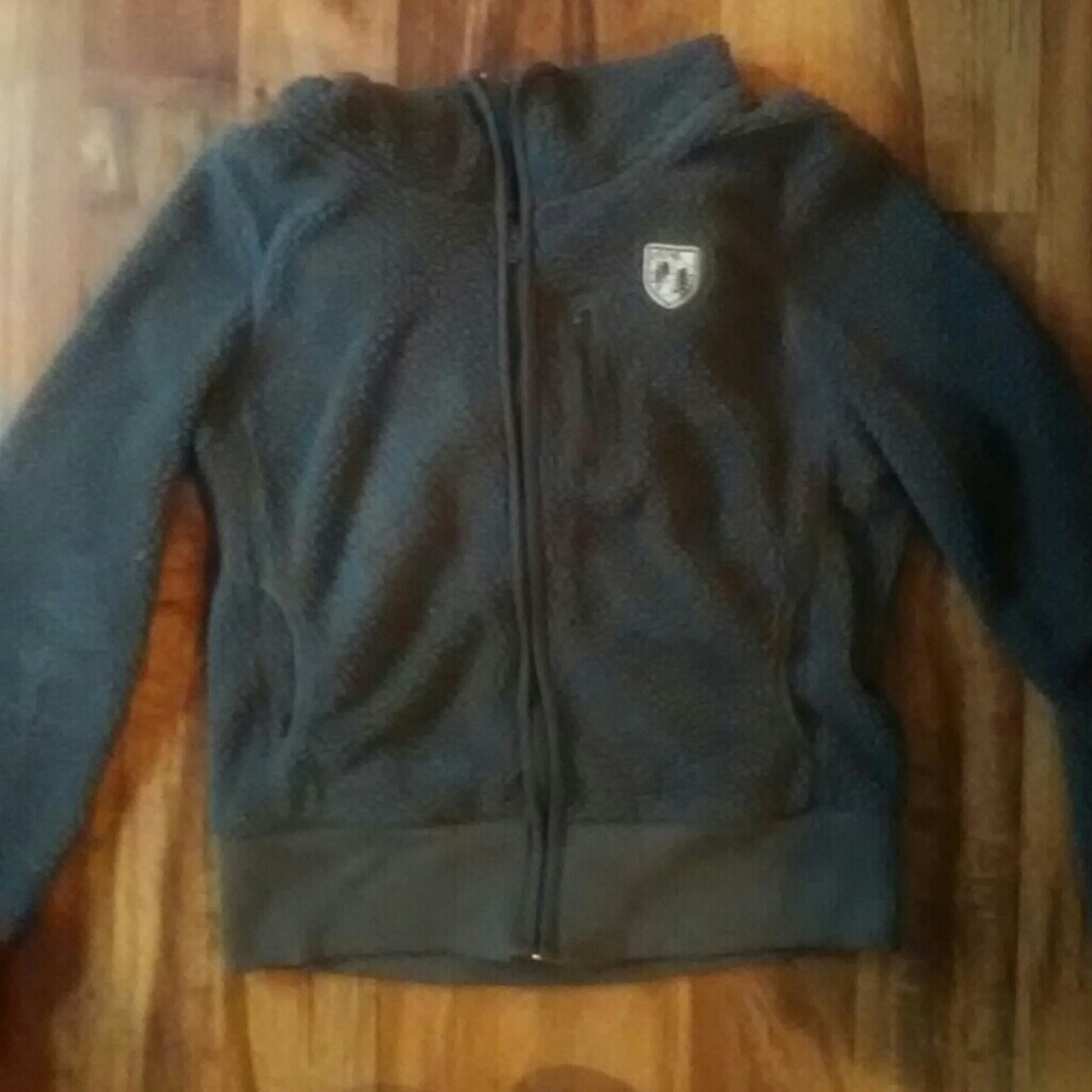 American eagle gray hooded sweatshirt