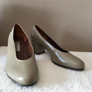 Etienne Aigner Taupe or Tan Colored Pump.