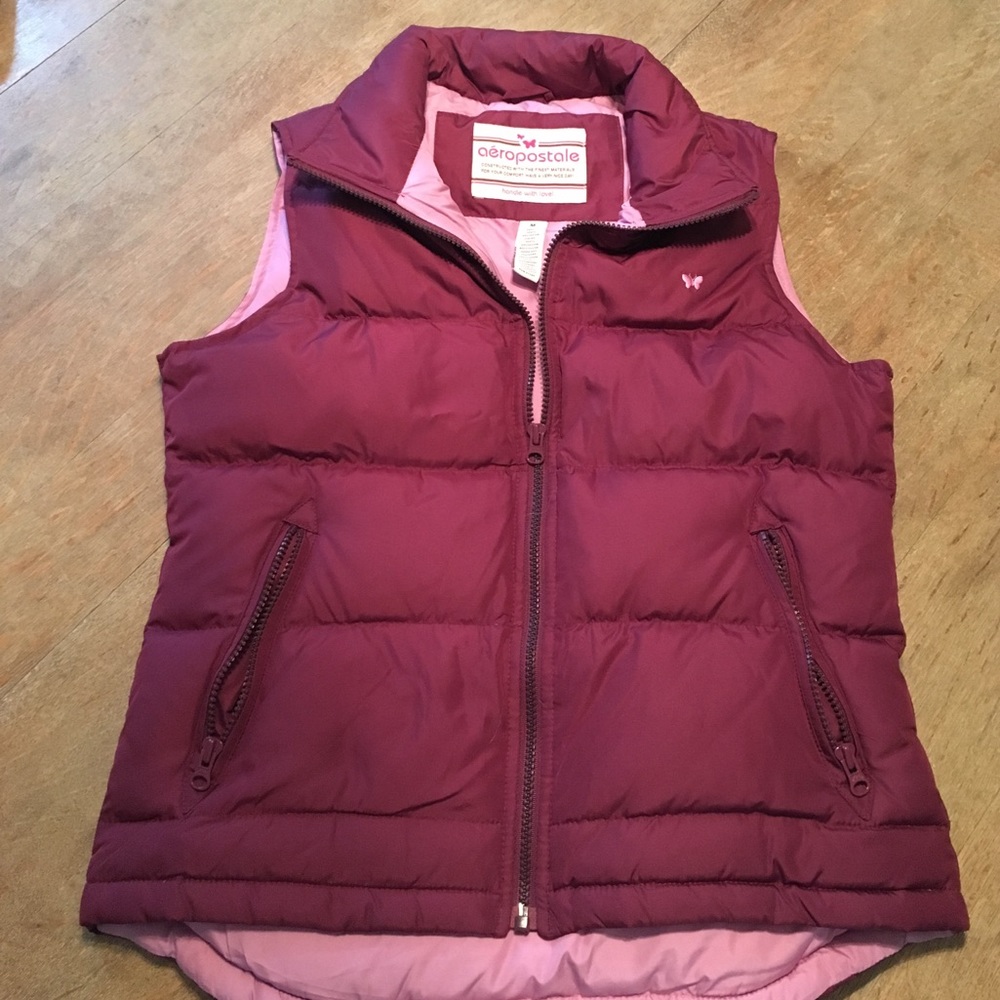 Fuschia puffy vest