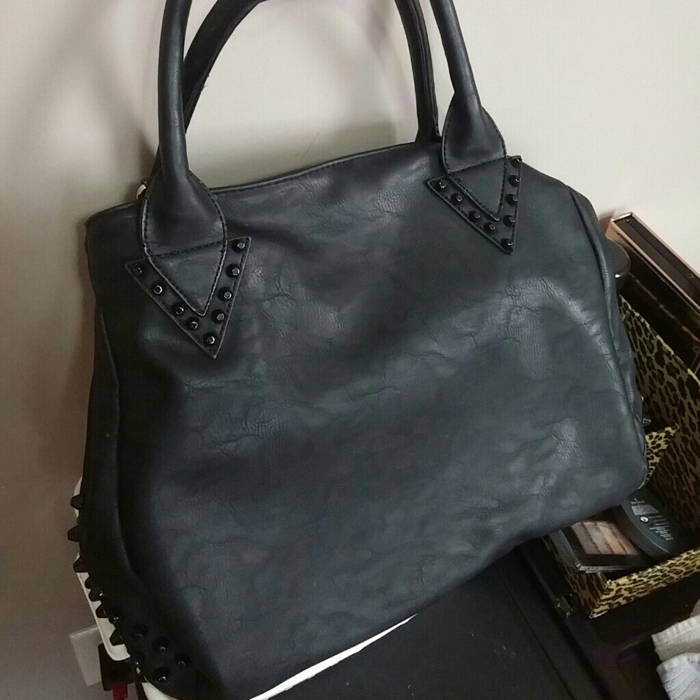 Black studded bag