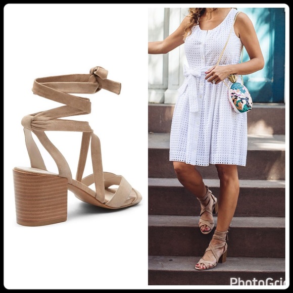 5⭐️Last One • VICTORIA SUEDE LACE-UP SANDALS - Picture 5 of 7