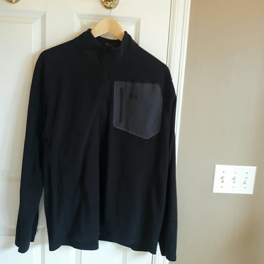 The north face men' s fleece 1/2  zip , XL