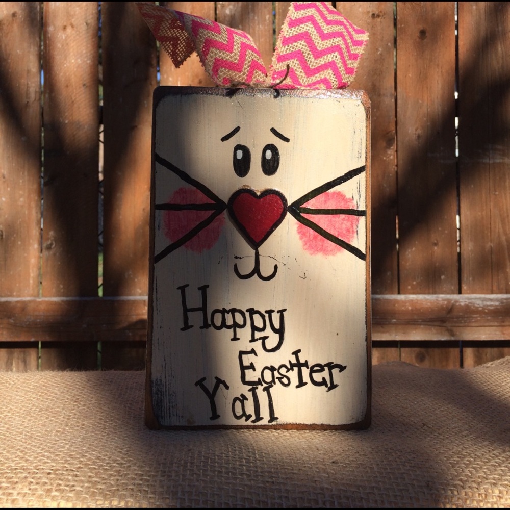 Primitive happy easter y'all bunny!