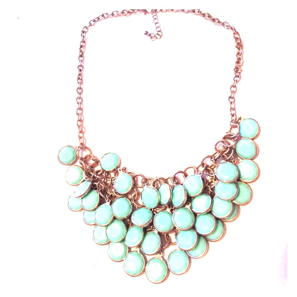 Mint blue bubble necklace