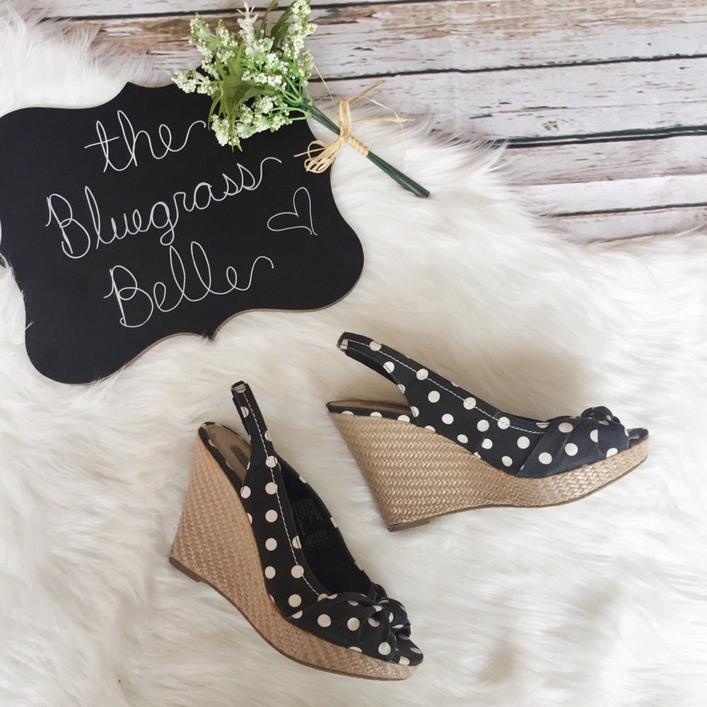 Polka Dot Wedges Boho Chic
