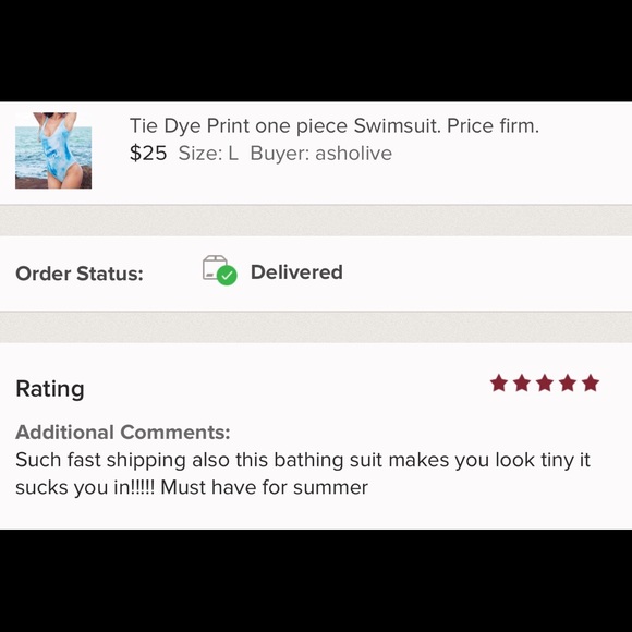 Tie Dye Print one piece Swimsuit. Price firm. - Picture 8 of 8