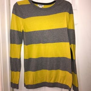 Yellow and gray sweater