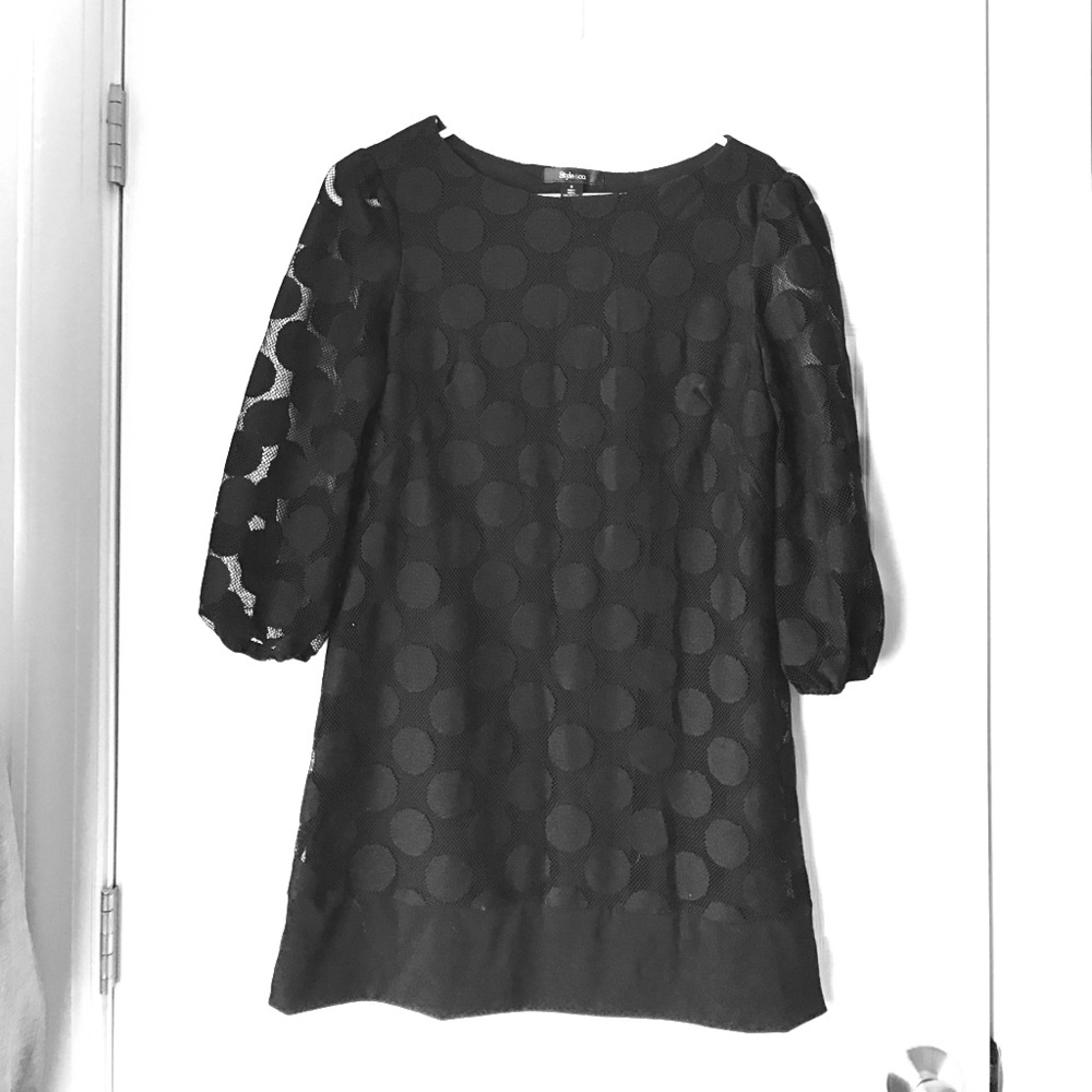 Polka dot mesh dress