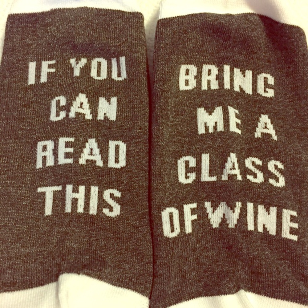 Bring Me A Glass Of Wine Socks