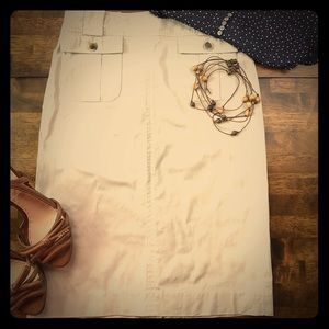 Banana Republic Khaki Pencil Skirt sz 0