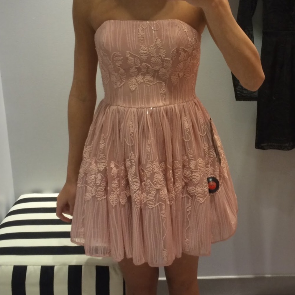 BEAUTIFUL Pink sequin lace Bebe Dress