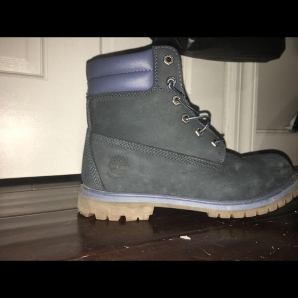 Blue women's Timberland boots