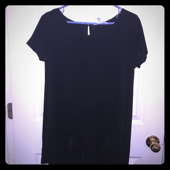 Mth Degree Tops - ‼️NWOT‼️Silky black dress shirt Mth Degree Tops - ‼️NWOT‼️Silky black dress shirt