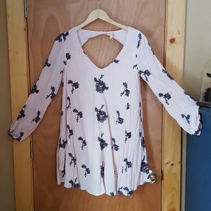 Free people Embroidered Austin Dress pink tunic
